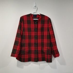 Retro 90's Scotch Plaid/Tartan Alexon UK Oversized Businesscore Blazer